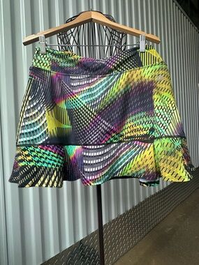 Dona Jo Brand Skort Multicolored Geometric Tennis Pickleball Golf Athletic